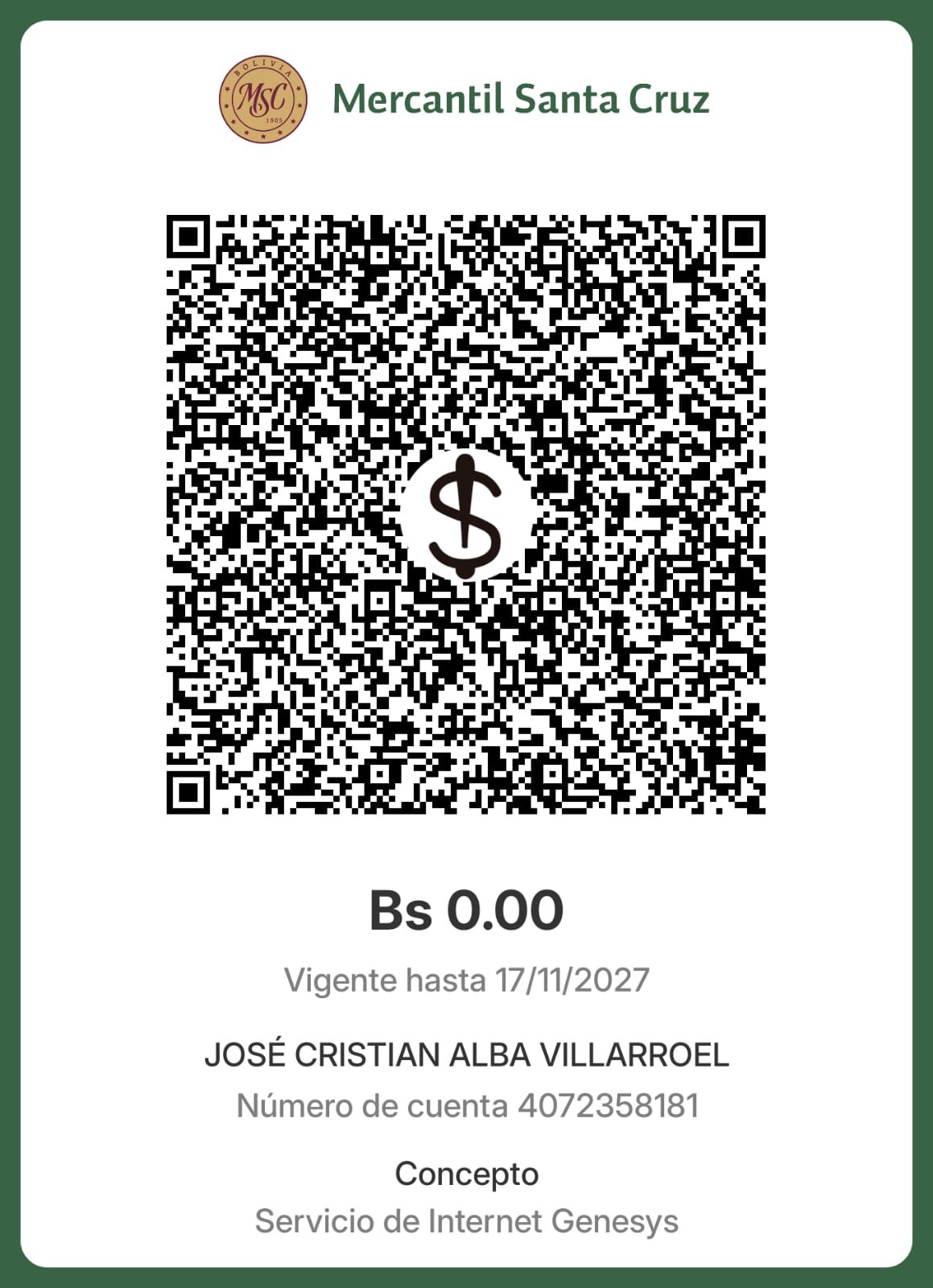 Código QR de pago